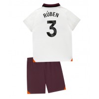 Fotballdrakt Barn Manchester City Ruben Dias #3 Bortedraktsett 2023-24 Kortermet (+ Korte bukser)